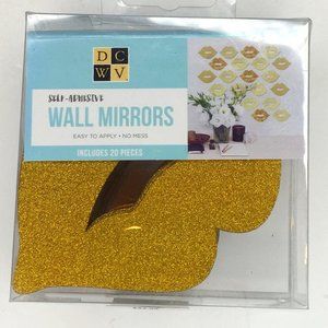 DCWV NWT selfadhesive 20 glitter/gold wall mirrors